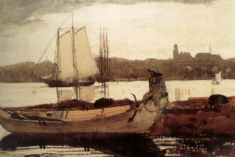 Winslow Homer Glastre small fishing port France oil painting art